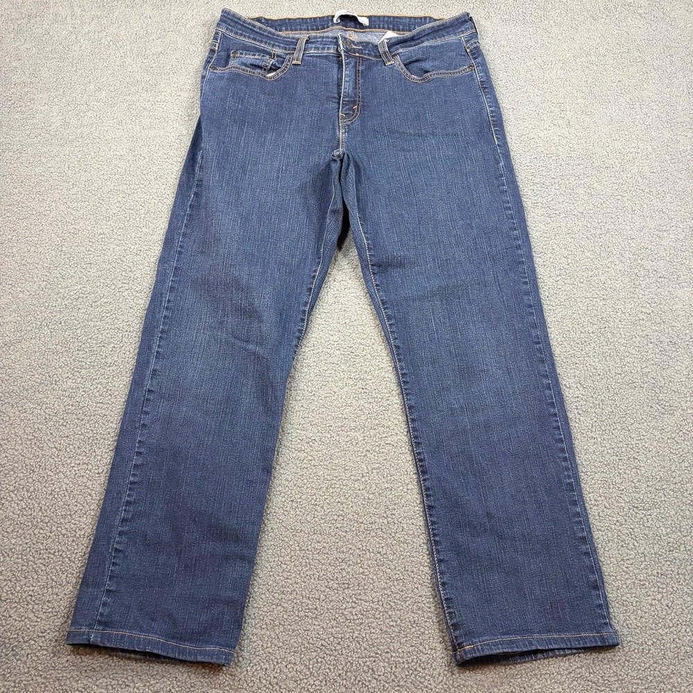 Levi's Jeans Women 18 M Blue 512 Perfectly Shaping Straight Dark Wash Stretch